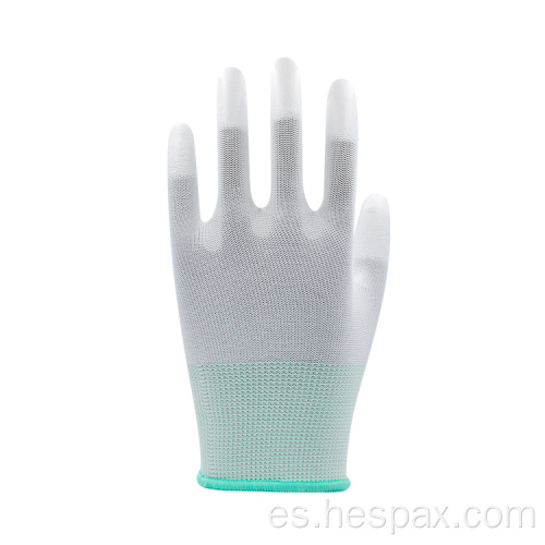 Hespax White White Polyester Guantes de seguridad PU Electrical